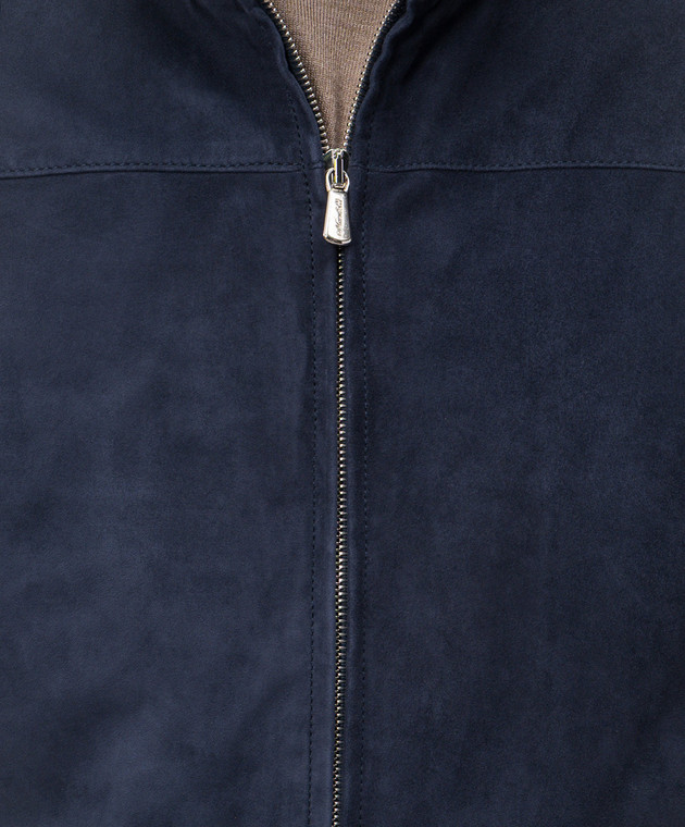 Enrico Mandelli Синяя комбинированная куртка 3T907A7405 изображение 5