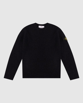 Stone Island Дитячий темно-синій светр з вовною L2S165100006S0M2214
