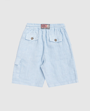 MC2 SAINT BARTH Дитячі блакитні шорти Marseille з льону MRE000100555L