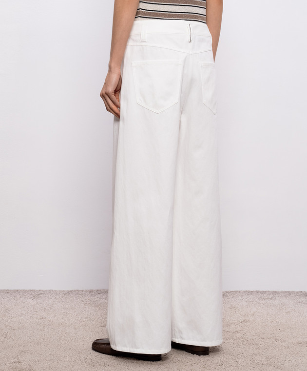 Brunello Cucinelli Білі джинси з ланцюжком моніль ML120P9208 зображення 4