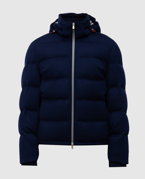 Brunello Cucinelli Пуховик з вовни синього кольору MQ4631826