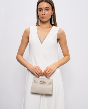 Babe Pay Pls Сіра сумка-сетчел зі шкіри 6509