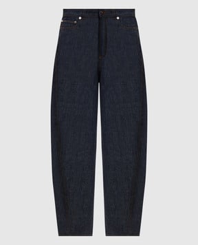 Givenchy Сині джинси-банани з патчем логотипа BW51AE516P