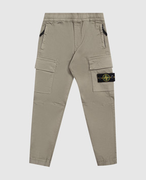 Stone Island Дитячі джогери-карго кольору хакі L2S163100006S001214