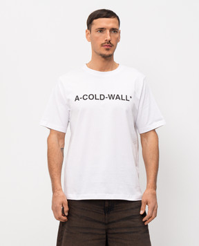 A Cold Wall Белая футболка с принтом логотипа 1000ACW2