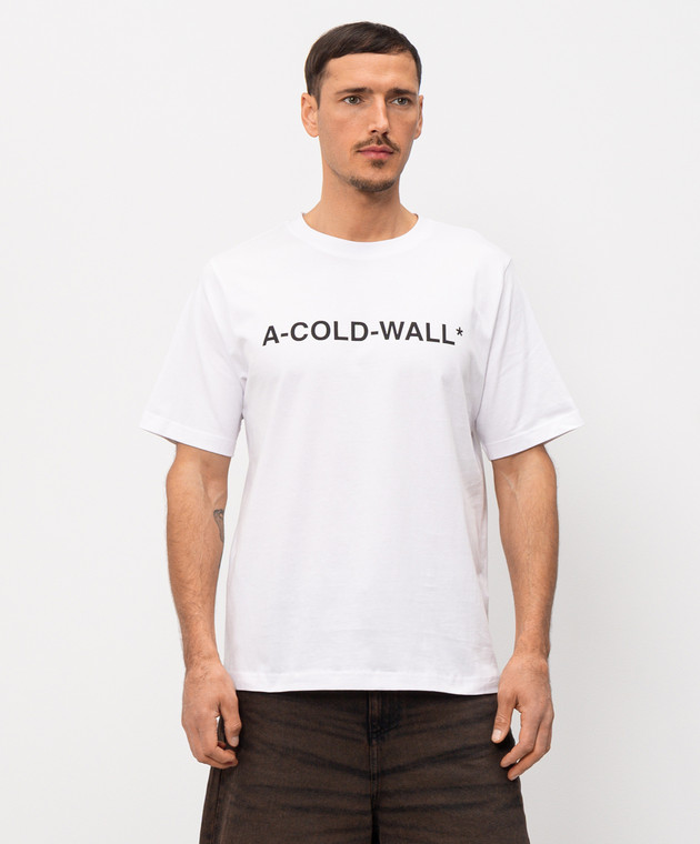 A Cold Wall Біла футболка з принтом логотипа 1000ACW2 зображення 3