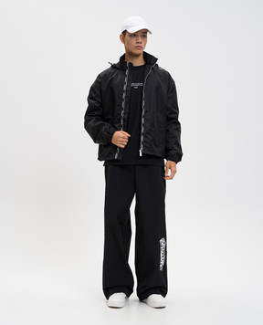 Off-White Чорна футболка з принтом логотипа 44MAA120F5J011