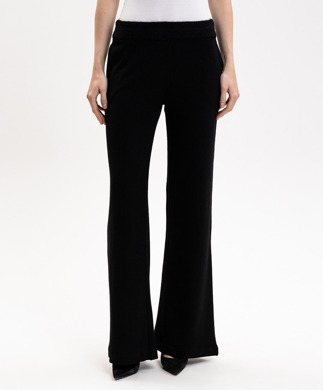 Ermanno Scervino Life Чорні штани кльош з вовною D494P708XJO зображення 3