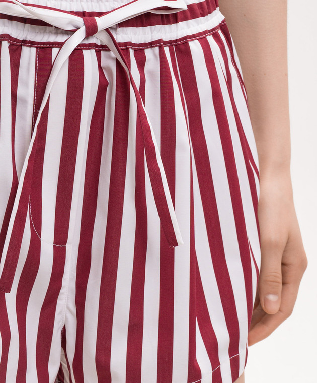 Dolce&Gabbana Бордовые шорты в полоску FTDMDTFR527 изображение 5