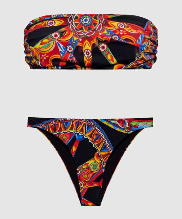 Dolce&Gabbana Черный купальник в принт O8C09JON0HE