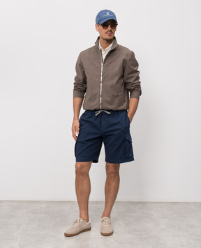 Brunello Cucinelli Синие шорты карго M252DU0025