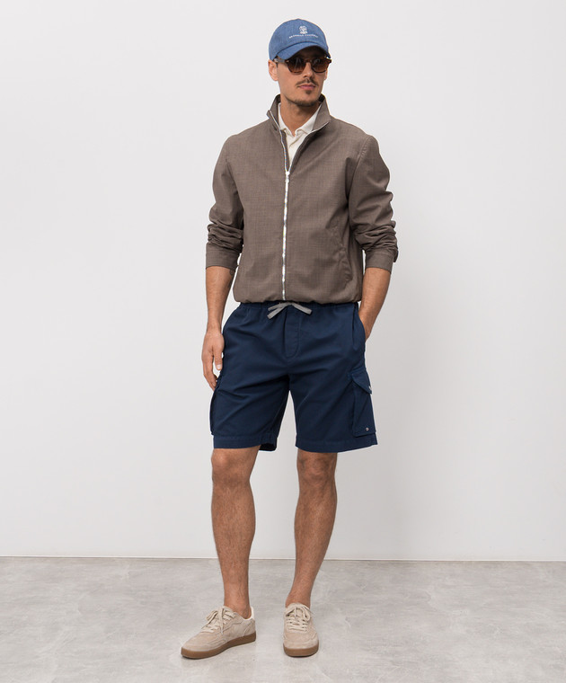 Brunello Cucinelli Сині шорти карго M252DU0025 зображення 2