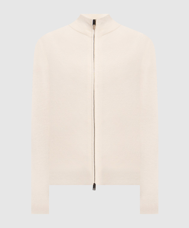 Canali Кардиган з кашеміру кольору айворі MK02546C0022