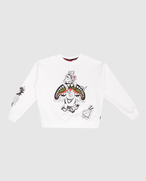 Sprayground Дитячий білий світшот Create Your World SPY1415E