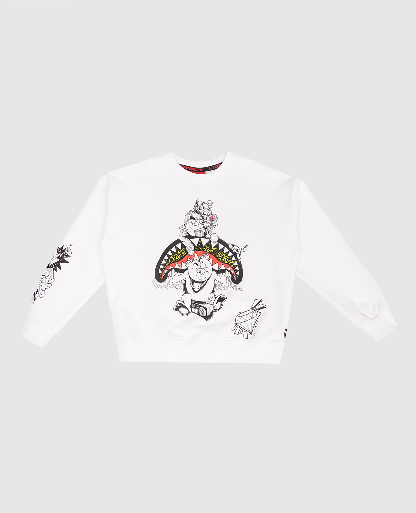 

Детский белый свитшот Create Your World, Свитшоты