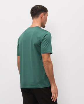 Stefano Ricci Зелена футболка з монограмою логотипа MNH6105140TE0001