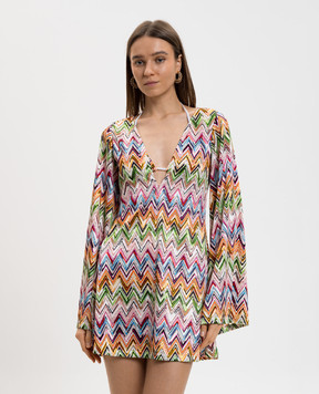 Missoni Пляжное платье мини в узор MS26SQ0GBJ00QL