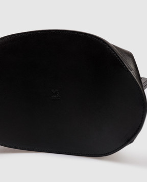 Y`S Yamamoto Чорна шкіряна сумка-тоут YKI02710