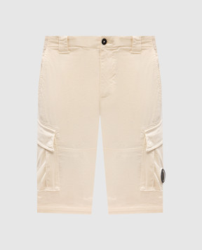 C.P. Company Бежеві шорти-карго з патчем MBE746A005694G