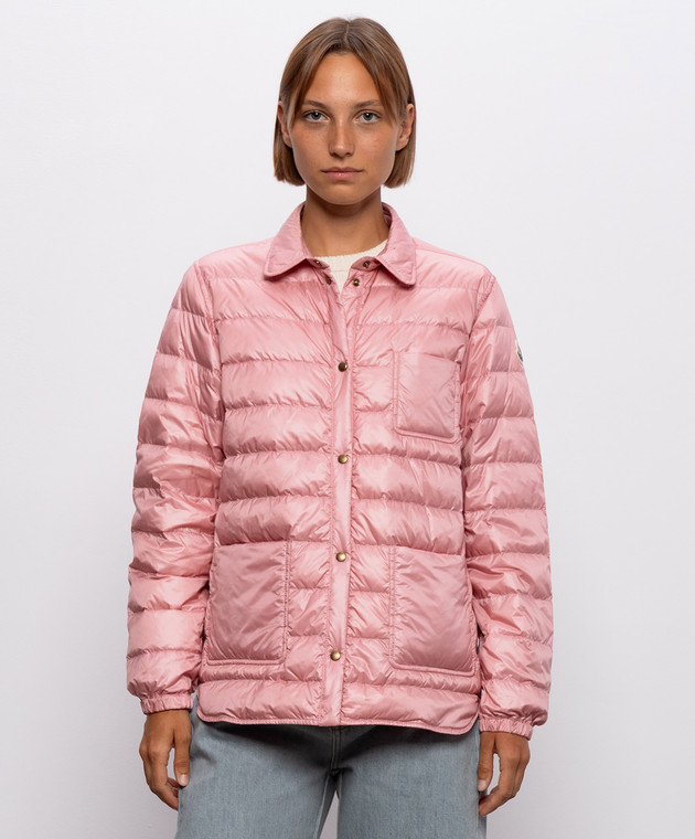 Moncler Розовая пуховая куртка Fouine L20931A00023597YG изображение 3