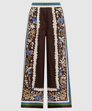 Коричневые брюки Maroc из льна