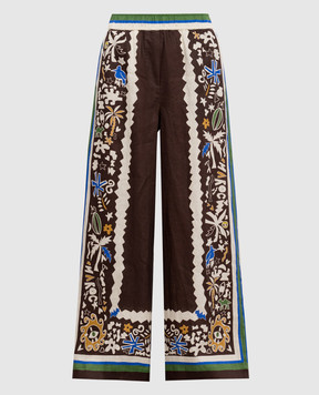 Alemais Коричневые брюки Maroc из льна 6136P