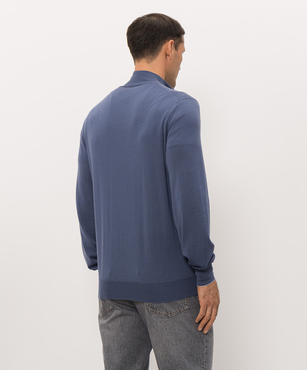 Brunello Cucinelli Синий джемпер M2400124 изображение 4