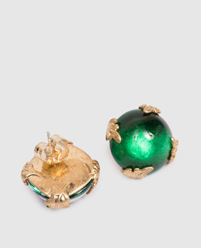 Grefi Зеленые серьги Aida 17136