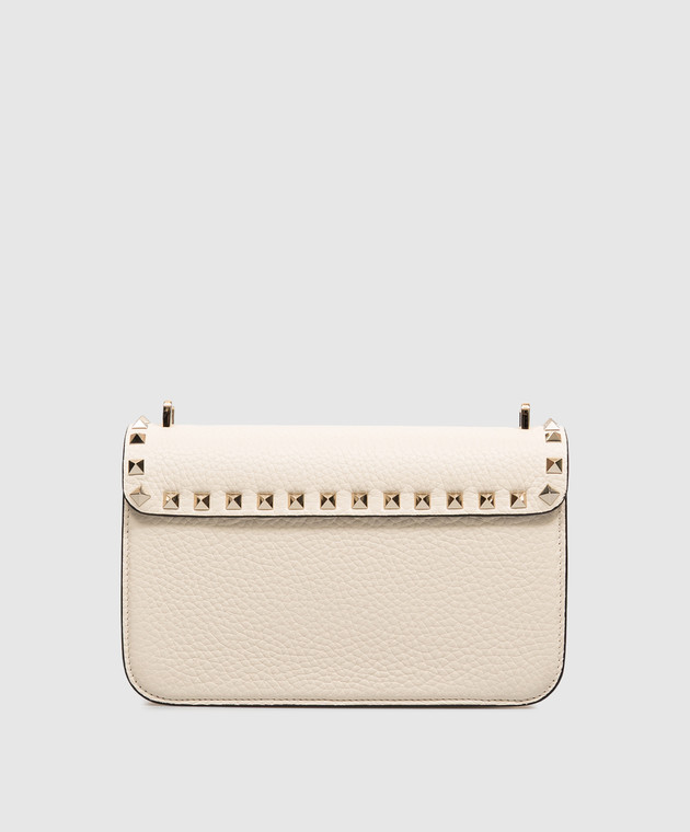 Valentino Кожаная сумка кросс-боди цвета айвори Rockstud 9W2B0T76VSF изображение 3
