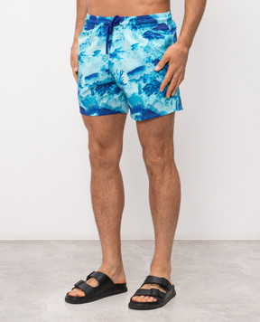 Vilebrequin Голубые шорты для плавания Coral Reef MSOEF118