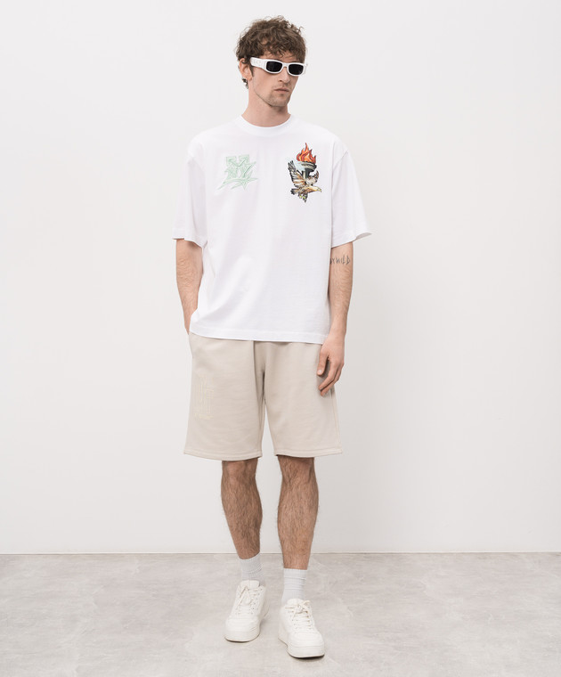 Off-White Біла футболка Show NYL з принтом та вишивкою 44MAA120Z26J004 зображення 2