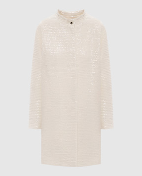 Herno Бежеве пальто в паєтки CA000610D12862S