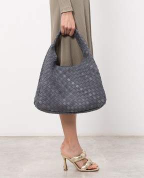 Bottega Veneta Серая замшевая сумка Campana 844250V6FQ0