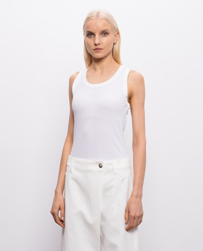 Brunello Cucinelli Белая майка MP952FD600