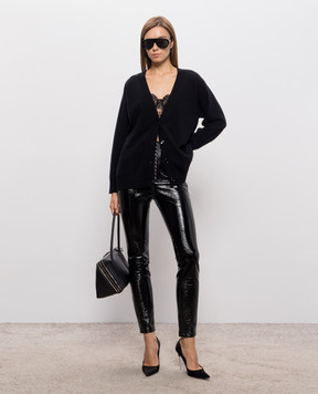 Dolce&Gabbana Чорний кардиган з вовни FXVDHZJDVGL