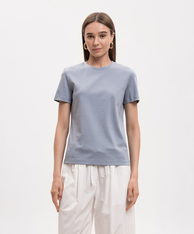 Max Mara Голубая футболка MXPMADIA MXPMADIA изображение 3