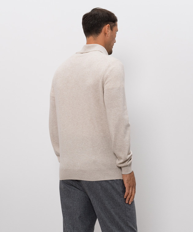 Brunello Cucinelli Поло цвета айвори из кашемира M2200295 изображение 4