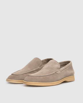 Lanciotti De Verzi Бежевые замшевые лоферы FELIX FELIXLIGHTCACHEMIRE