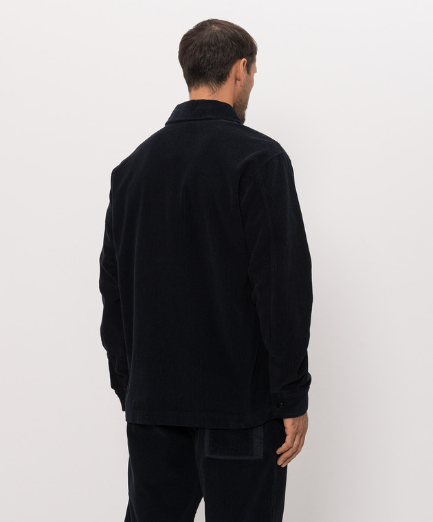 Stone Island Голубая вельветовая рубашка с патчем логотипа L2S151200016S0212 изображение 4