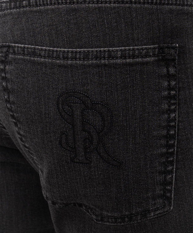 Stefano Ricci Черные джинсы с эффектом потертости MFT62B2280TR107K изображение 5