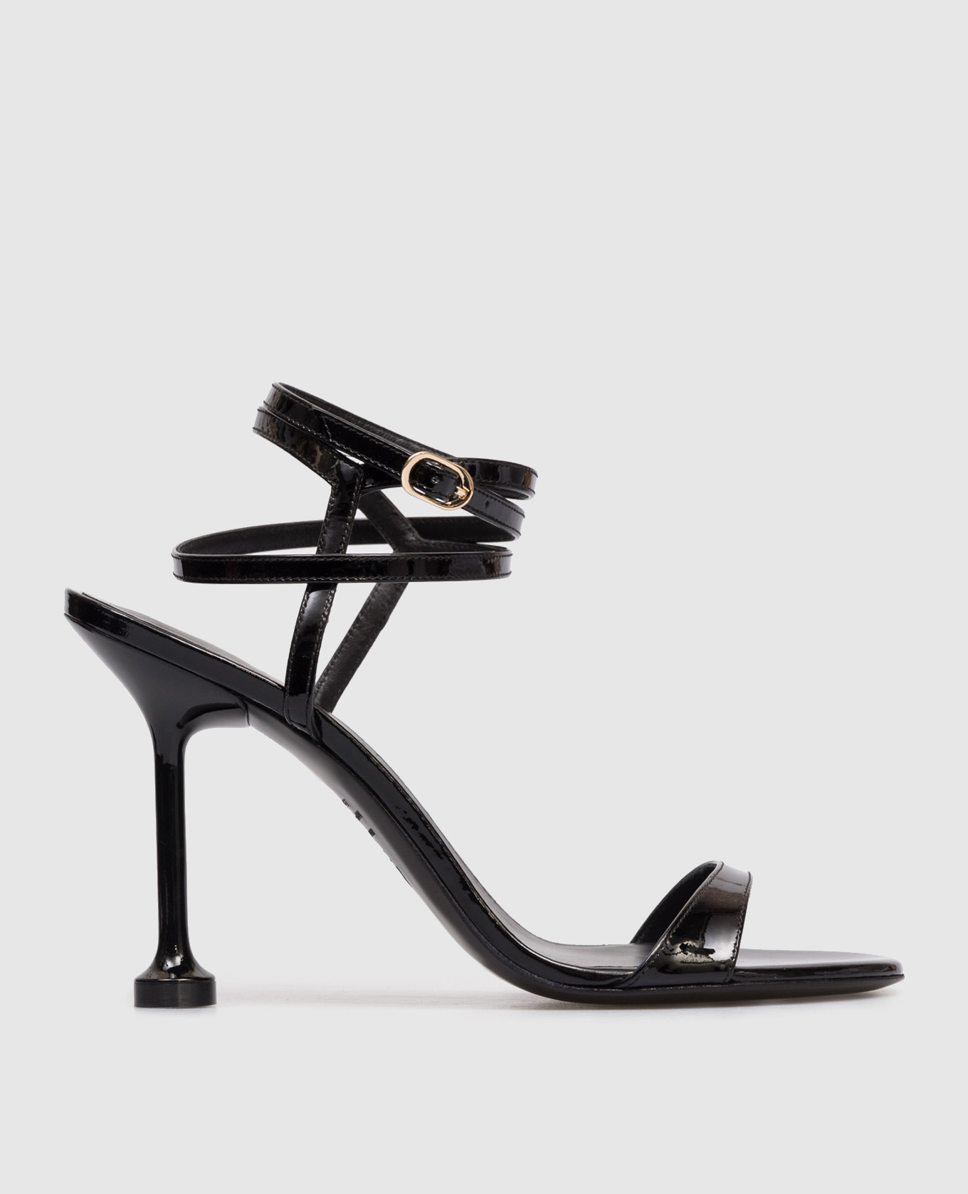 

Черные кожаные лакированные босоножки Nudistini, Черный, Босоножки