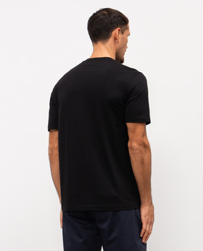 Stefano Ricci Черная футболка с вышивкой логотипа MNH6105090803