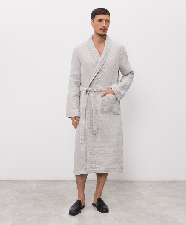 L'Appartement Серый халат Plush PLUSHAIRPLYBATHROBE изображение 3
