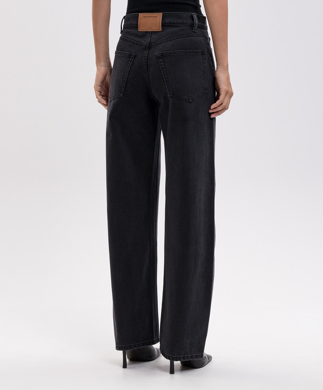 Alexander Wang Черные джинсы с кристаллами 4DC4264405 изображение 4