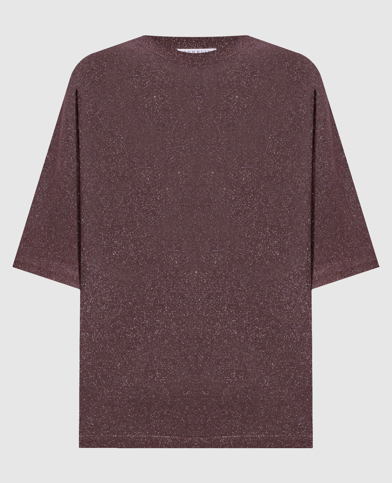 Фиолетовая футболка с кашемиром и шелком
