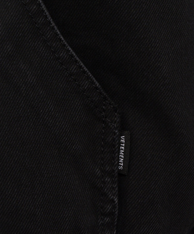 Vetements Чорна джинсова куртка MH27DJ067Bm зображення 5