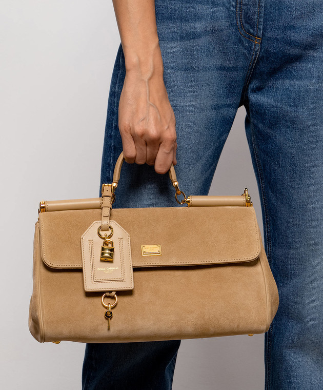 Dolce&Gabbana Коричнева замшева сумка My Sicily BB7782BO903 зображення 2