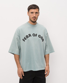 Fear of God Бирюзовая футболка с принтом логотипа FG9M109966HWJ