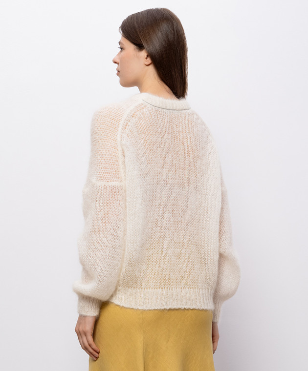 Brunello Cucinelli Свитер с мохером цвета айвори MLC349300P изображение 4