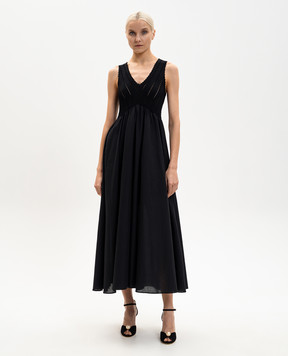 Twinset Черное платье миди 261LB3EDD